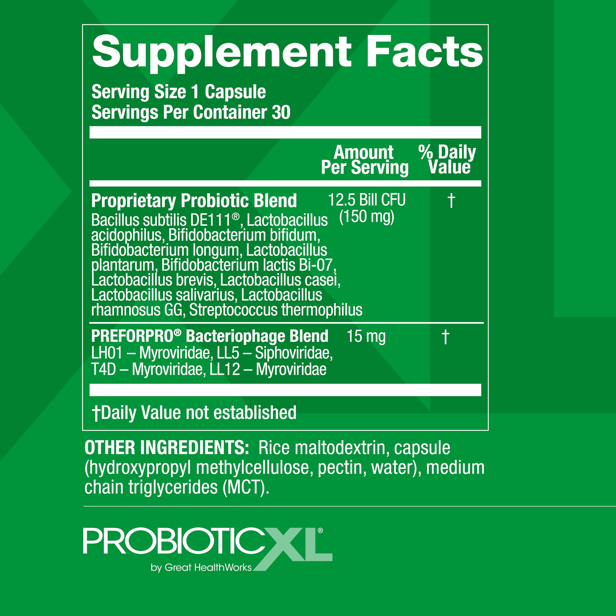 Daily routine with OmegaXL and Probiotic XL.
