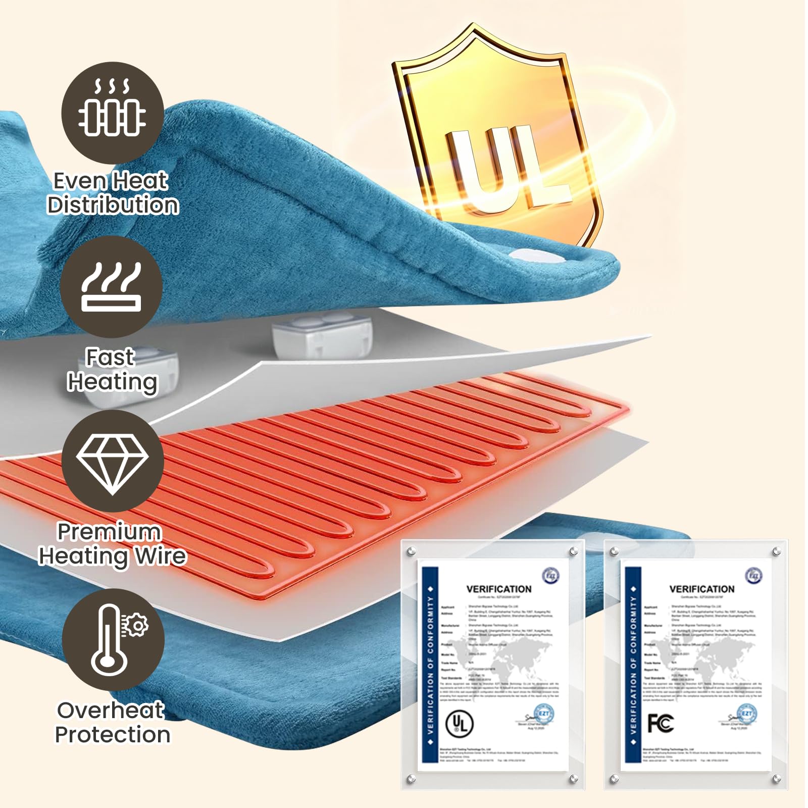 DAILYLIFE heat-settings highlight adjustable warmth for neck-shoulders comfort.