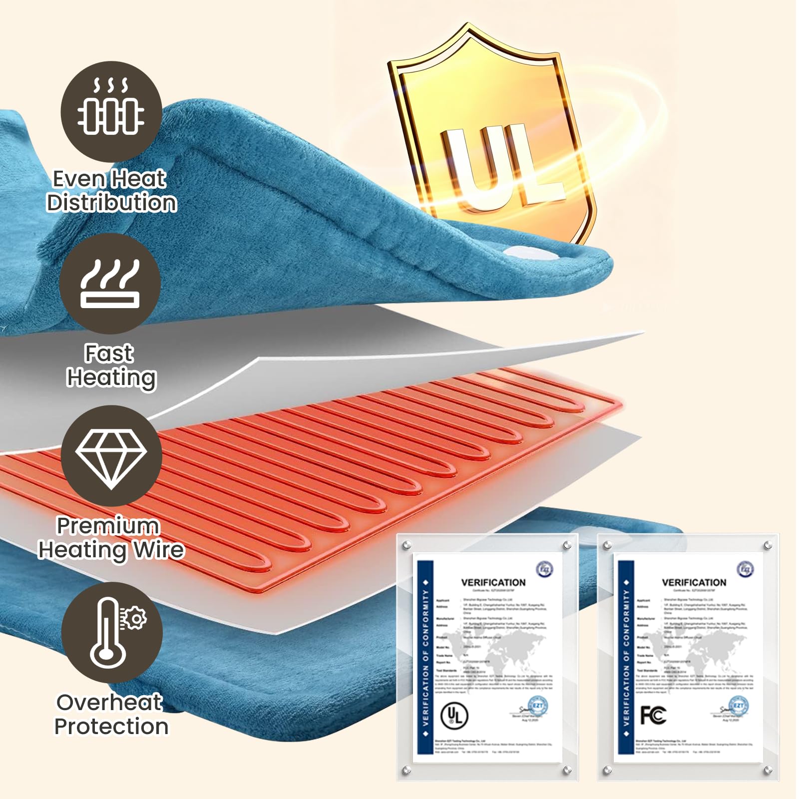 DAILYLIFE heating pad cover is machine washable for easy care.