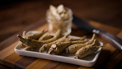 Grated Dairyland American Ginseng over congee for aroma
