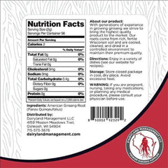 Dairyland ginseng slices grown in Wisconsin fields underscore local origin.