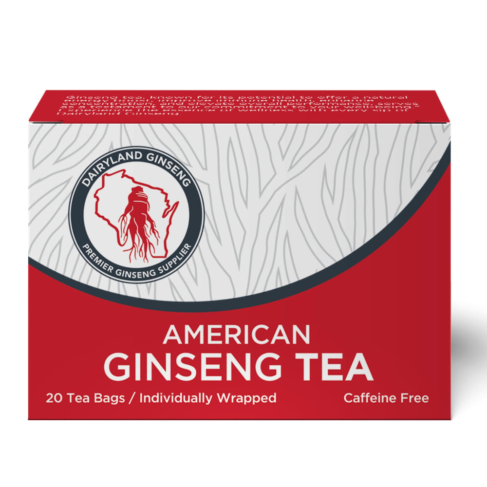 Dairyland American Ginseng Tea Bags steeping in a cup for a soothing ritual.