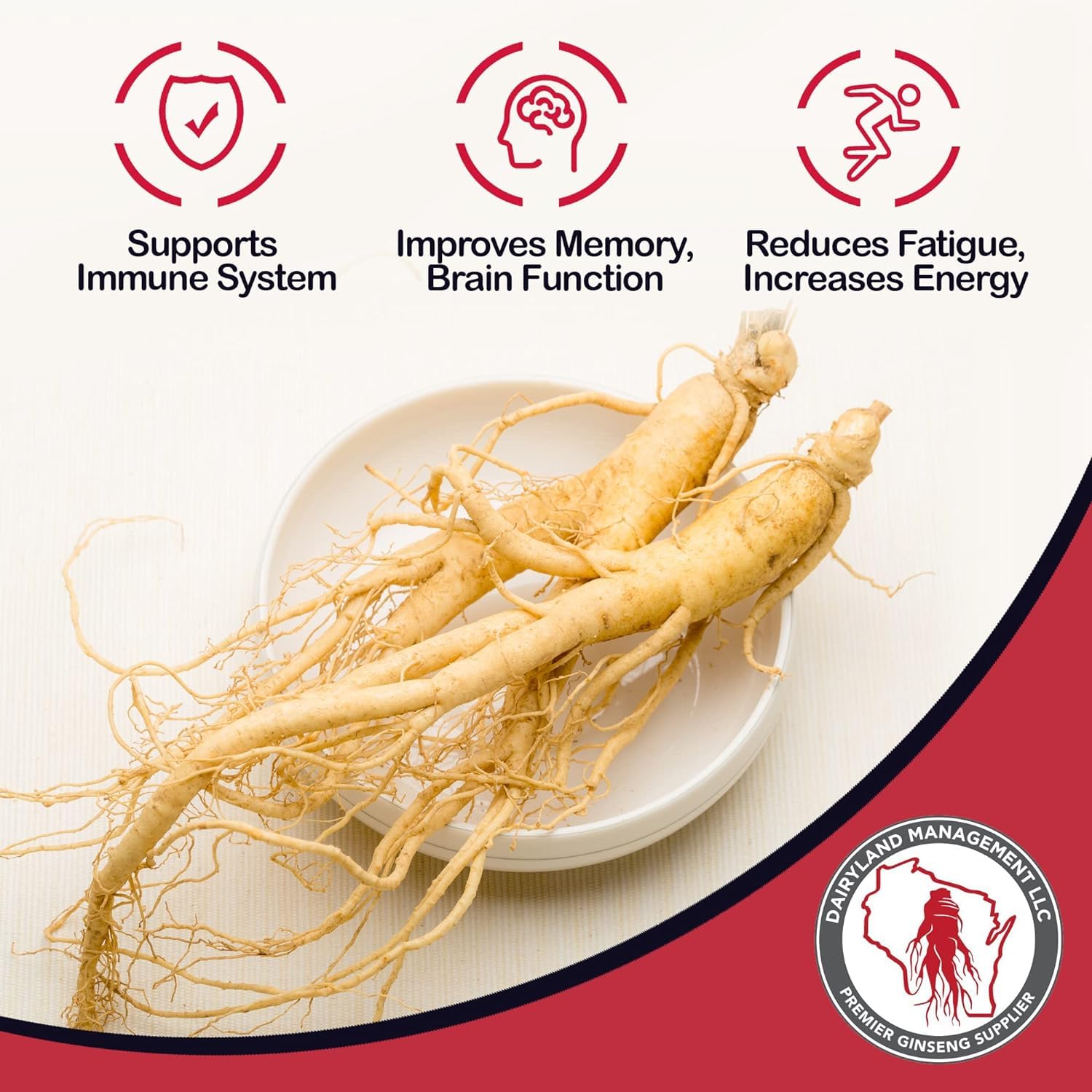 Dairyland Non-GMO Gluten-Free Ginseng Slices suitable for clean diets.
