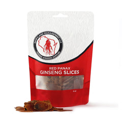 Dairyland Red Panax Slices pack-4oz shown for convenient daily use and flavor boost.