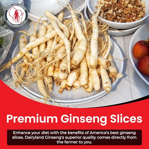 Dairyland Wisconsin-grown ginseng slices ideal for teas and congee.