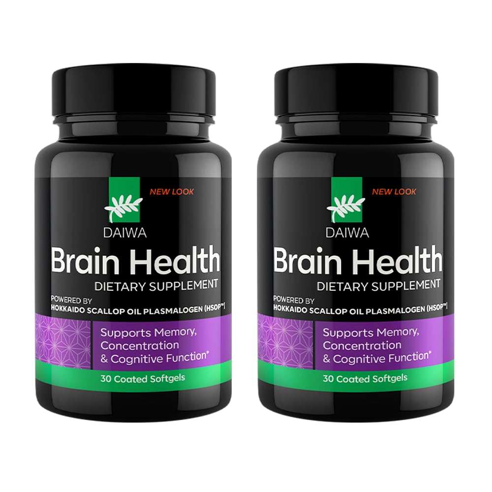 Daiwa Advanced Omega-3 Brain bottle shows easy daily use for focused thinking