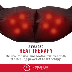 Full body massager with ergonomic design fits neck, shoulders, back and waist