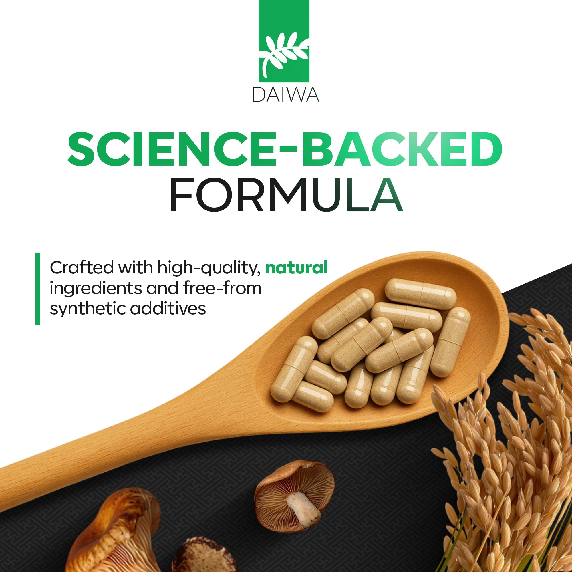 Daiwa PeakImmune4 label highlights RBAC ingredients for informed supplementation.