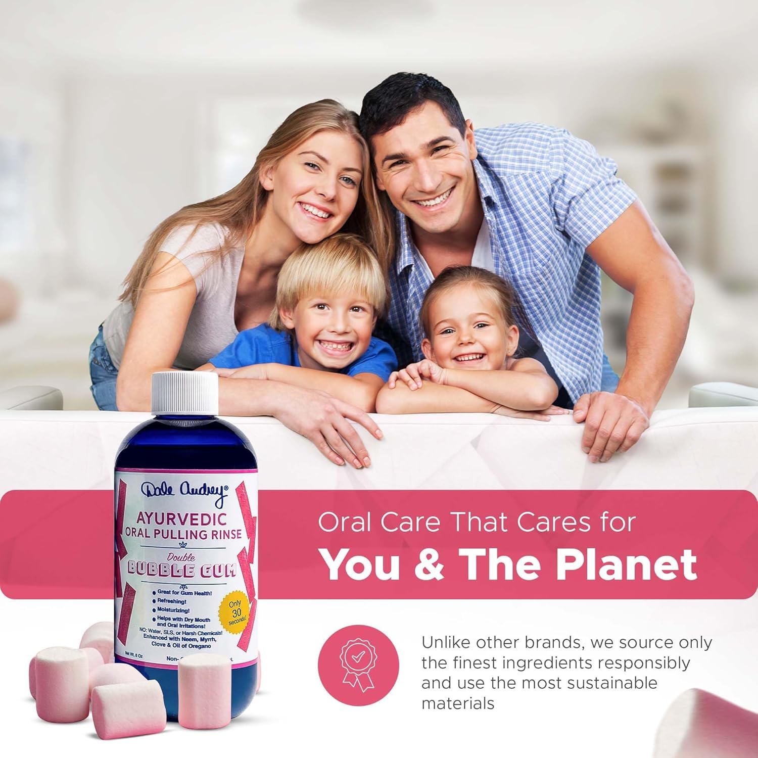 Dale Audrey 8-oz bottle signals convenient daily use.