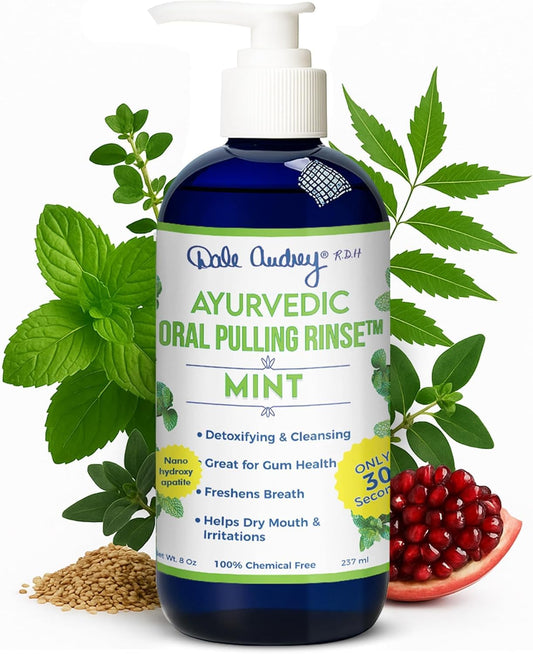 Dale Audrey nano hydroxyapatite mouthwash bottle supports enamel care and fresh breath