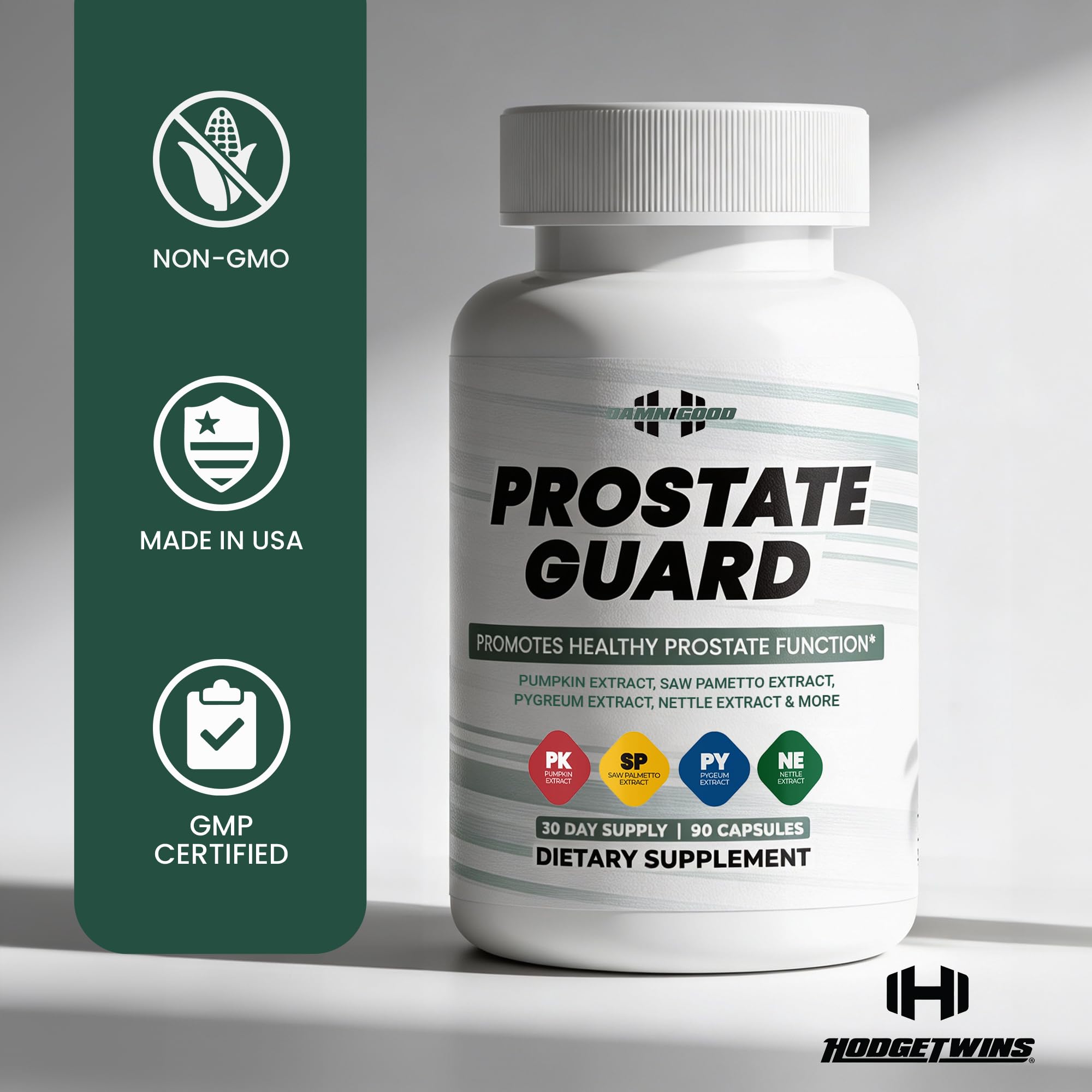 DAMN GOOD Hodge Twins Prostate Guard being poured for easy daily addition.