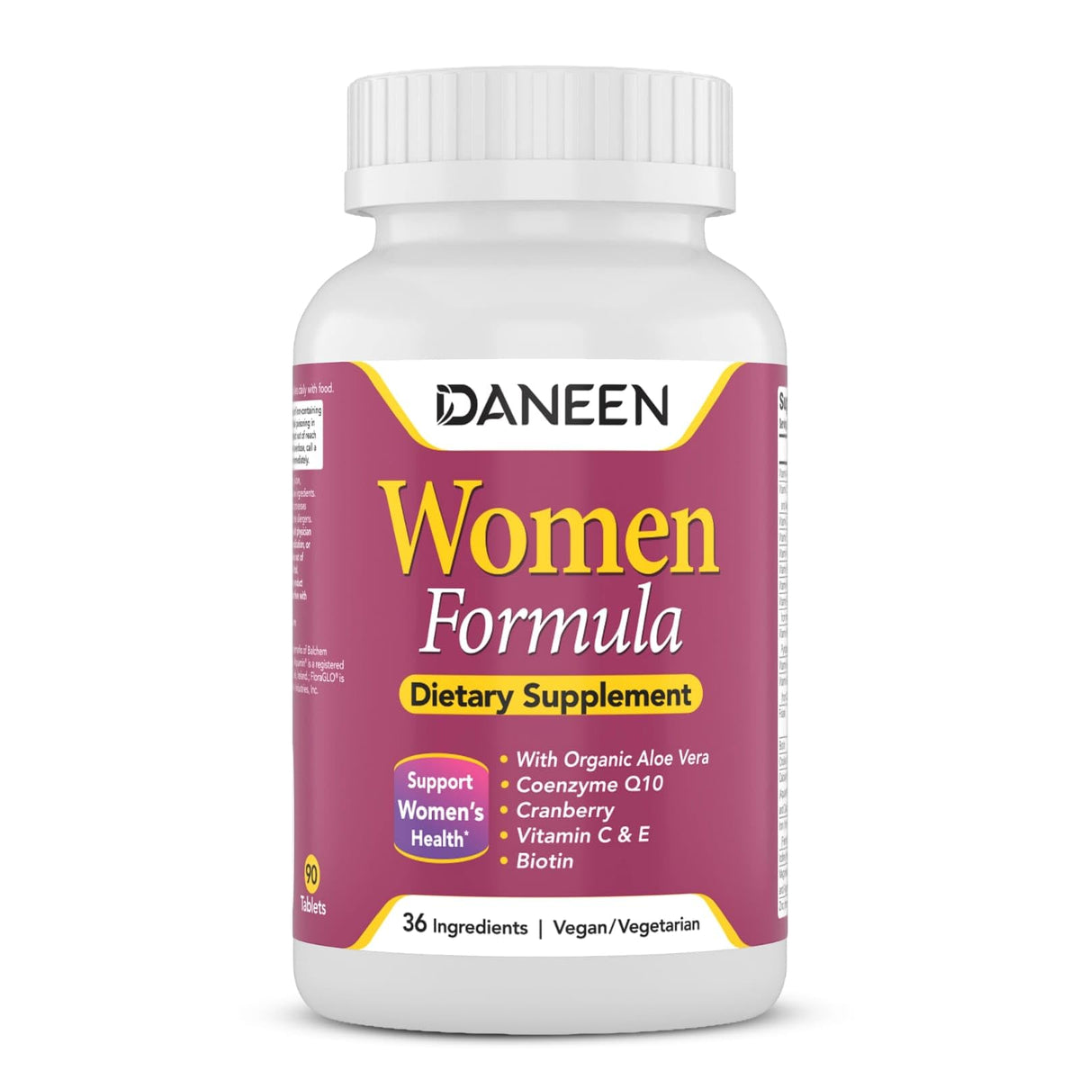 DANEEN daily multivitamin for women bottle promotes daily energy and balanced wellness.