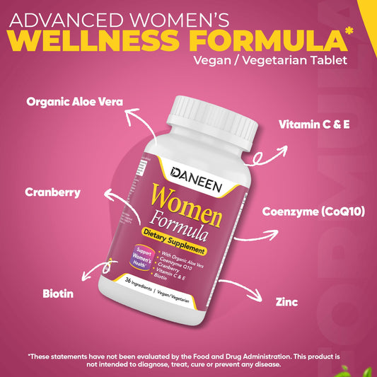 DANEEN women's multivitamin 90 tablets supports consistent daily nutrition and easy routine.