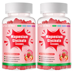 DANEW Pro magnesium glycinate gummies jar, vegan and sugar-free for calm mood support.