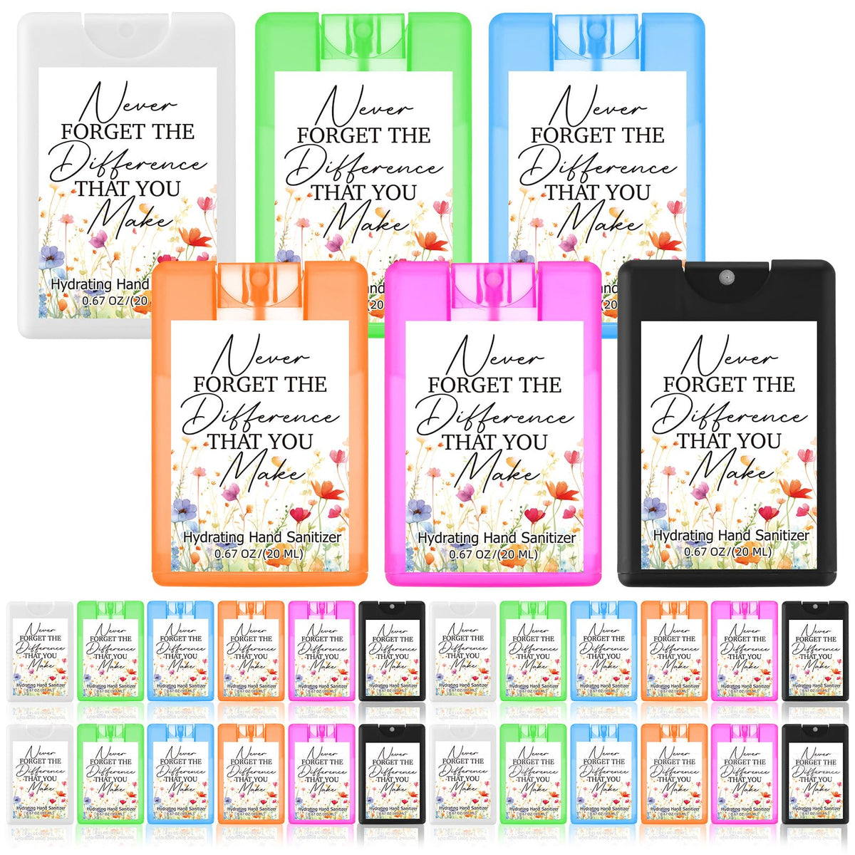 Dansib 24-pack hand sanitizer spray bulk with portable bottles for easy gifting.