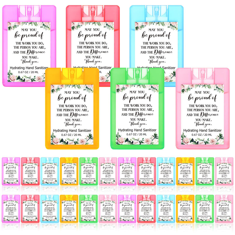 Dansib 24-pack hand sanitizer mist bulk with varied bottles for gifting and daily use.