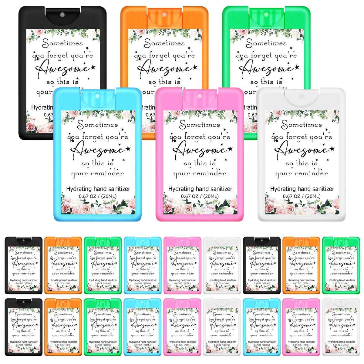 Dansib 24-pack travel size hand sanitizer sprays for on-the-go protection
