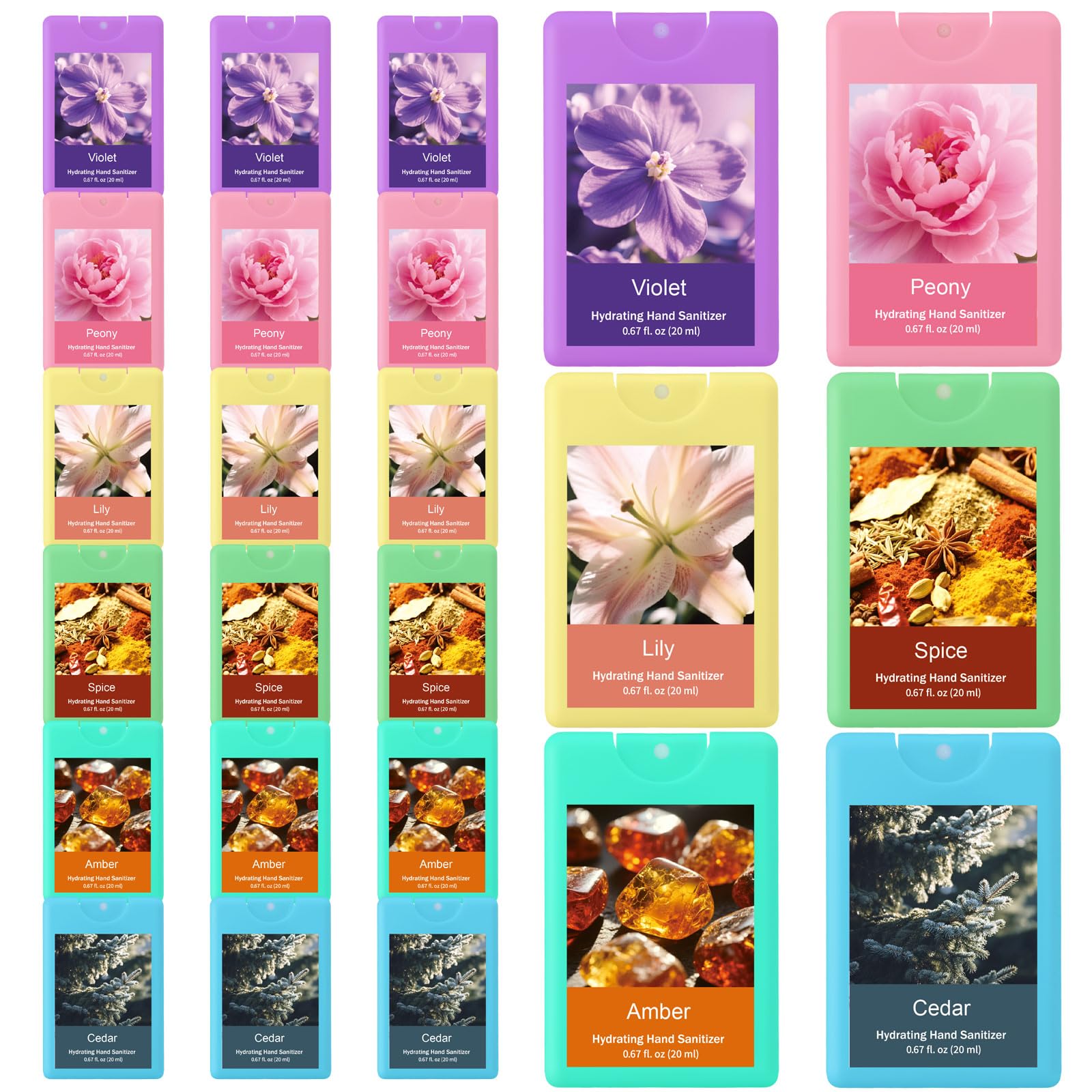 Dansib bulk 24-pack hand sanitizer sprays for easy sharing on the go.