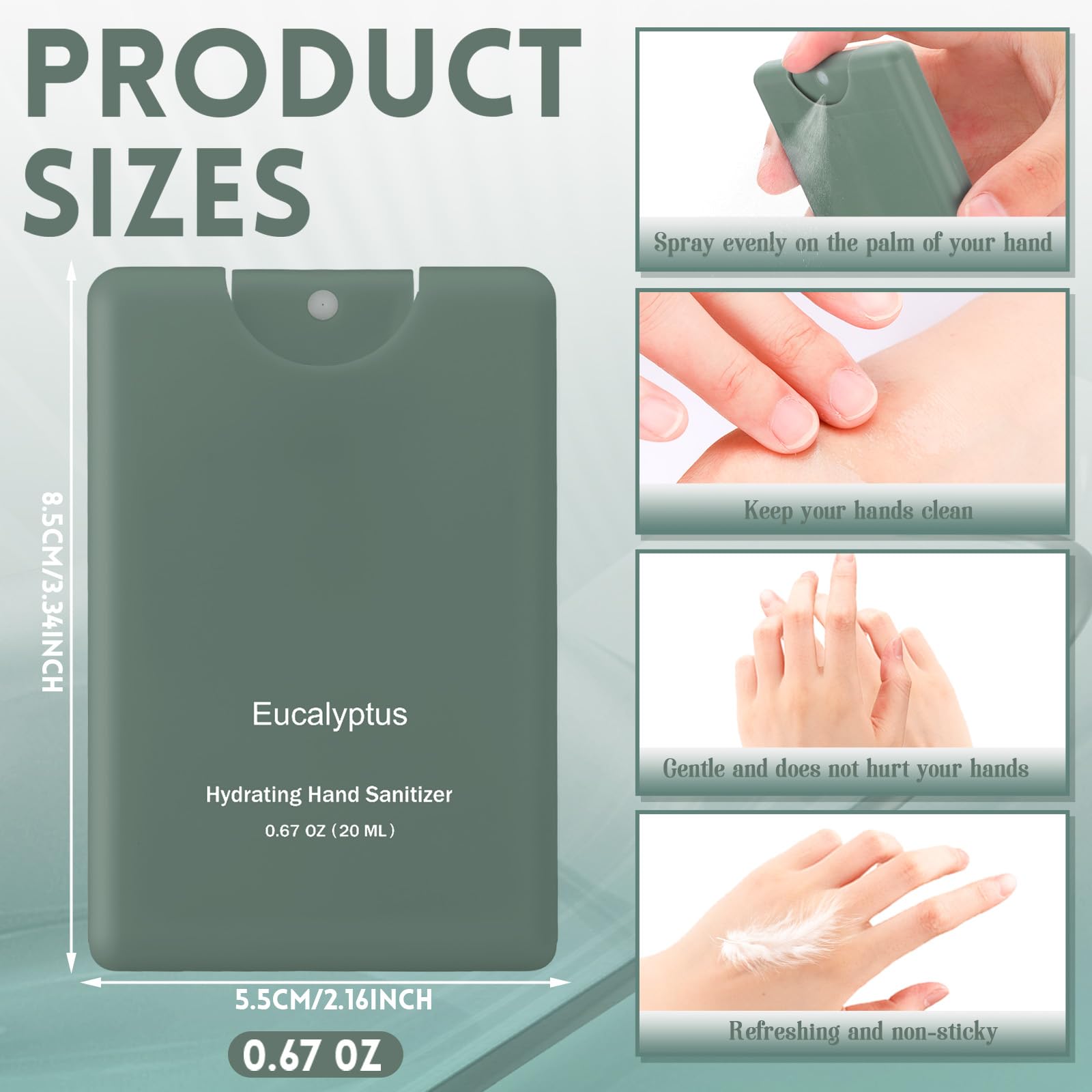 Dansib green packaging sanitizer spray for durable carry