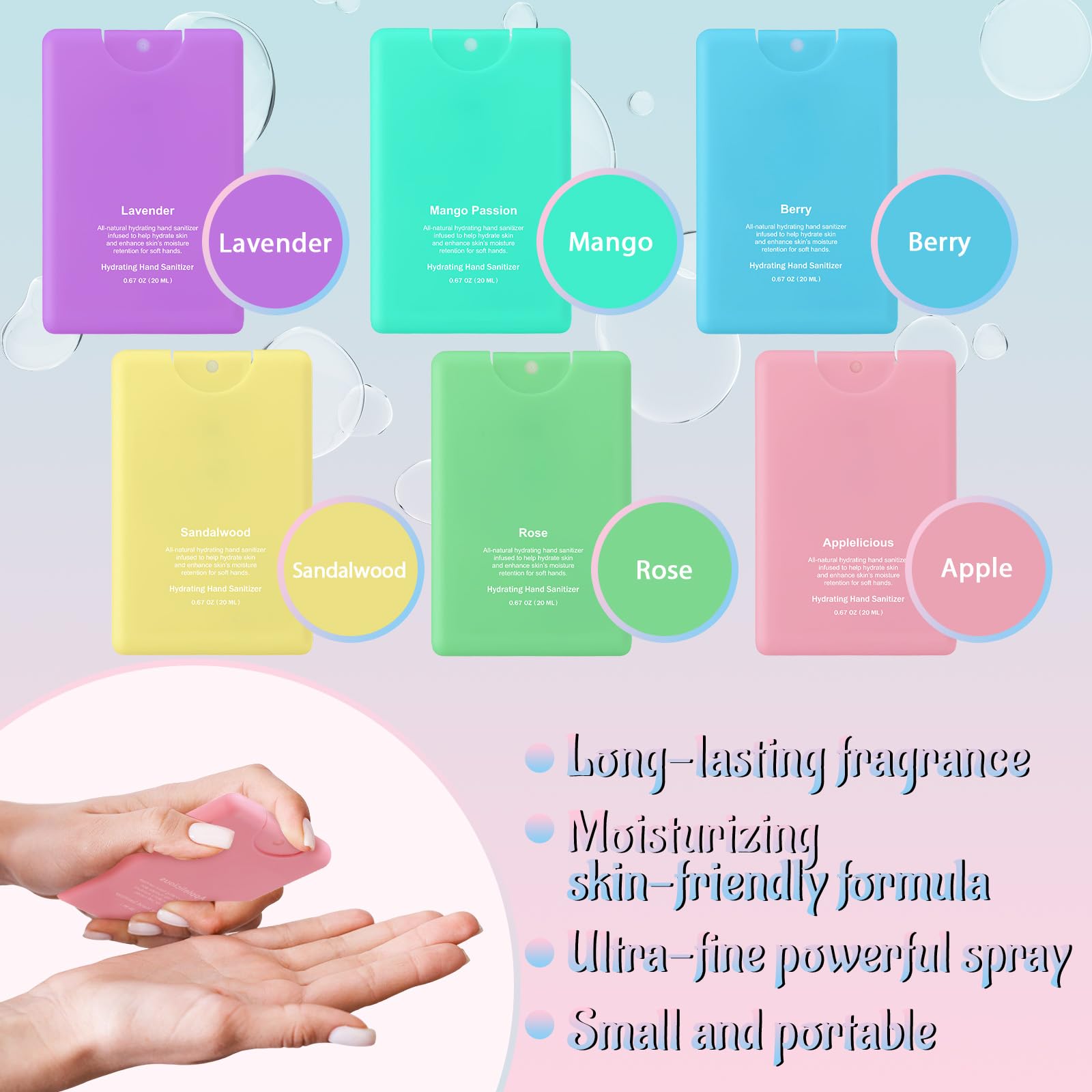 Dansib hand sanitizer spray 24-pack travel size bottles for convenient daily sanitizing.