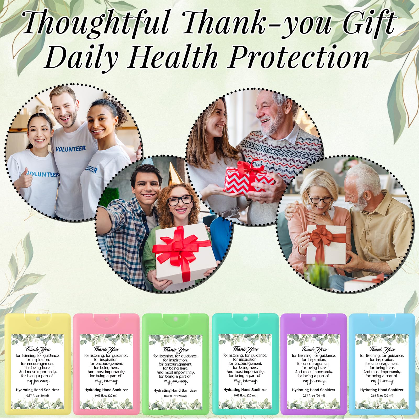 Dansib inspirational quote stickers on sanitizer bottles
