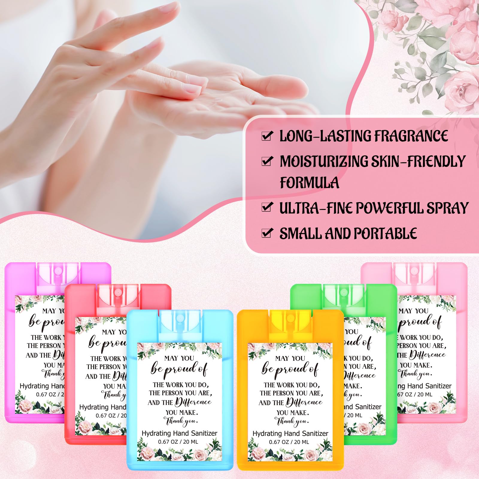 Dansib lavender-fragrance sanitizer offers a calming scent during use.
