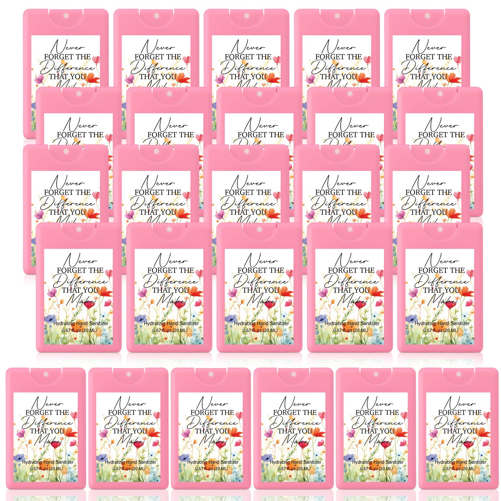 Dansib mini hand sanitizer pink bottle with inspirational quotes for daily confidence