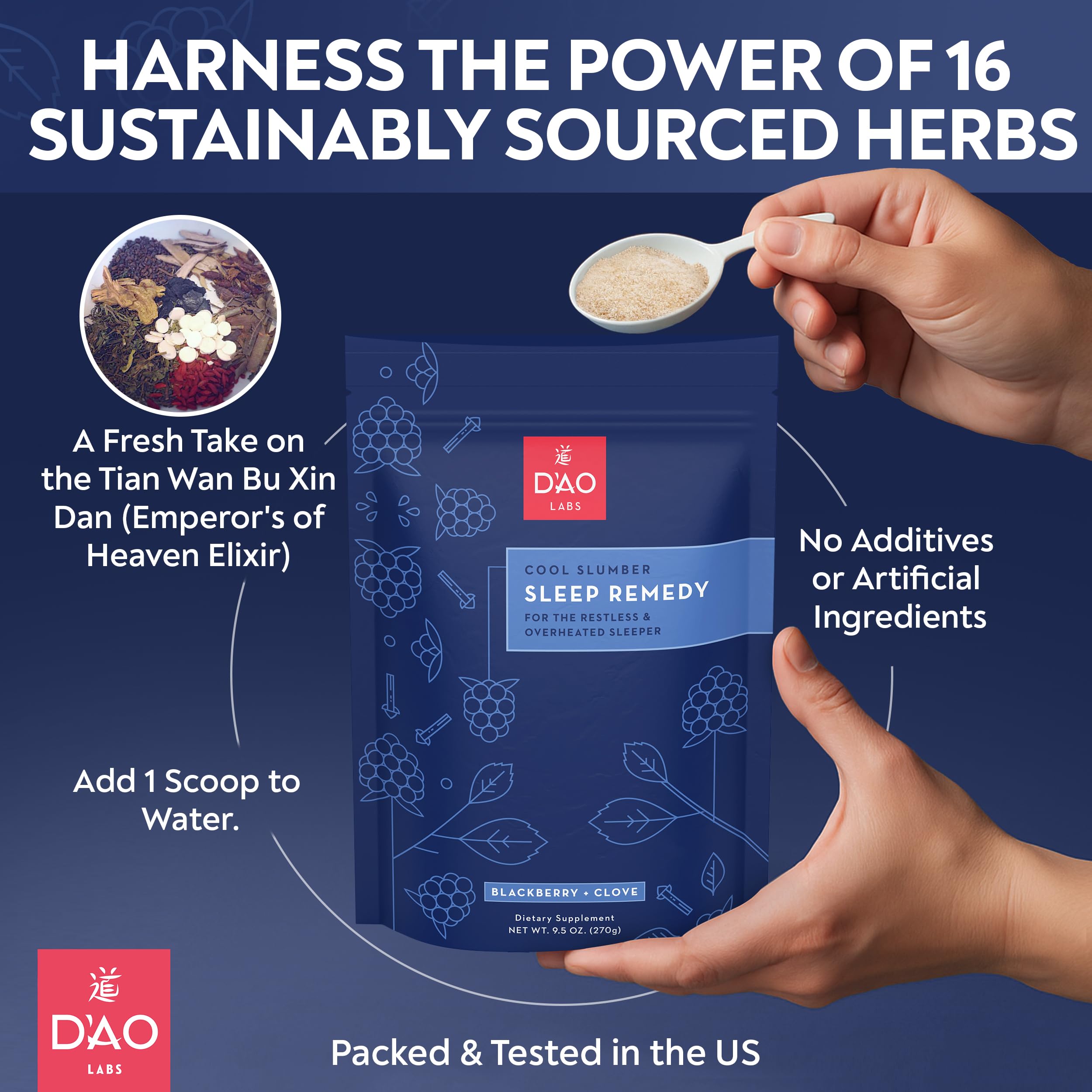 DAO Labs Cool Slumber on nightstand suggests convenient bedtime ritual.