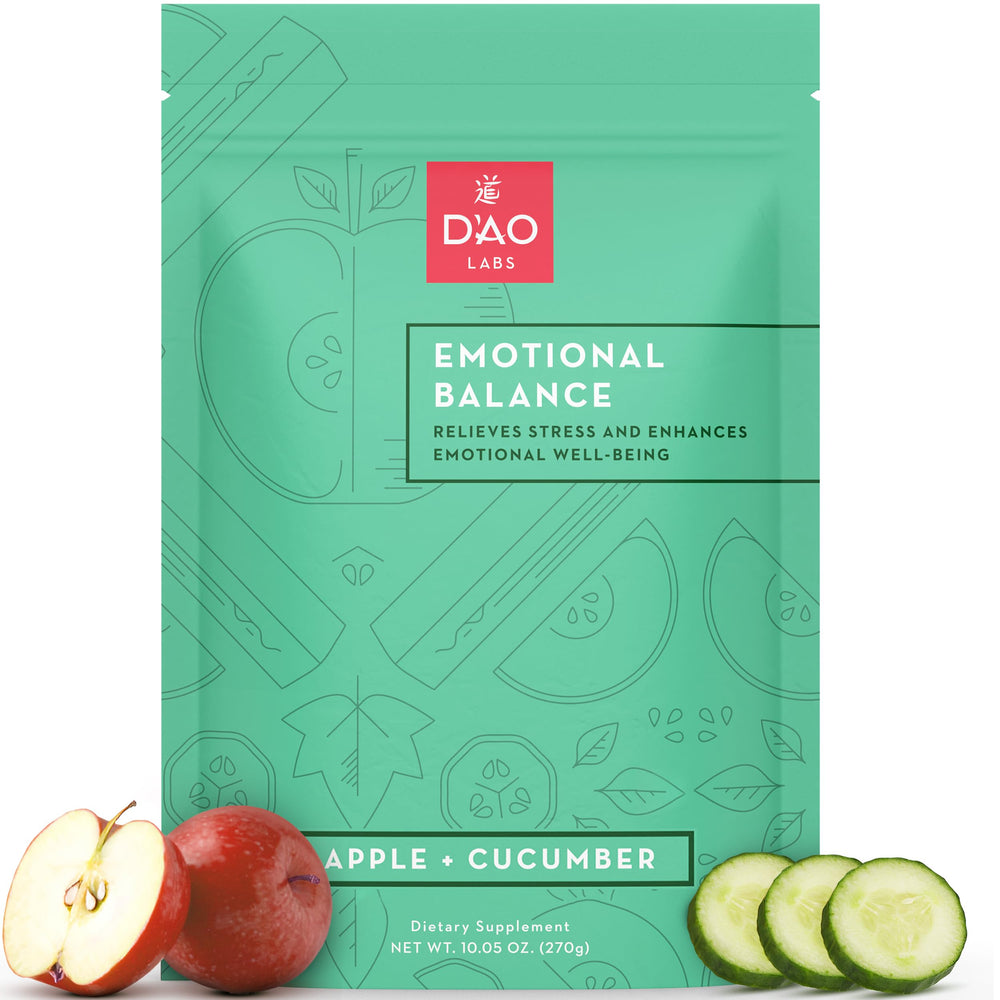 DAO Labs Emotional Balance powder bottle ready for daily calm.