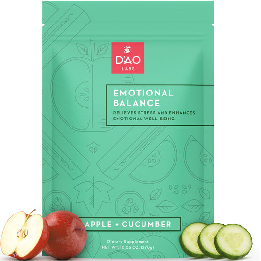 DAO Labs Emotional Balance powder bottle ready for daily calm.