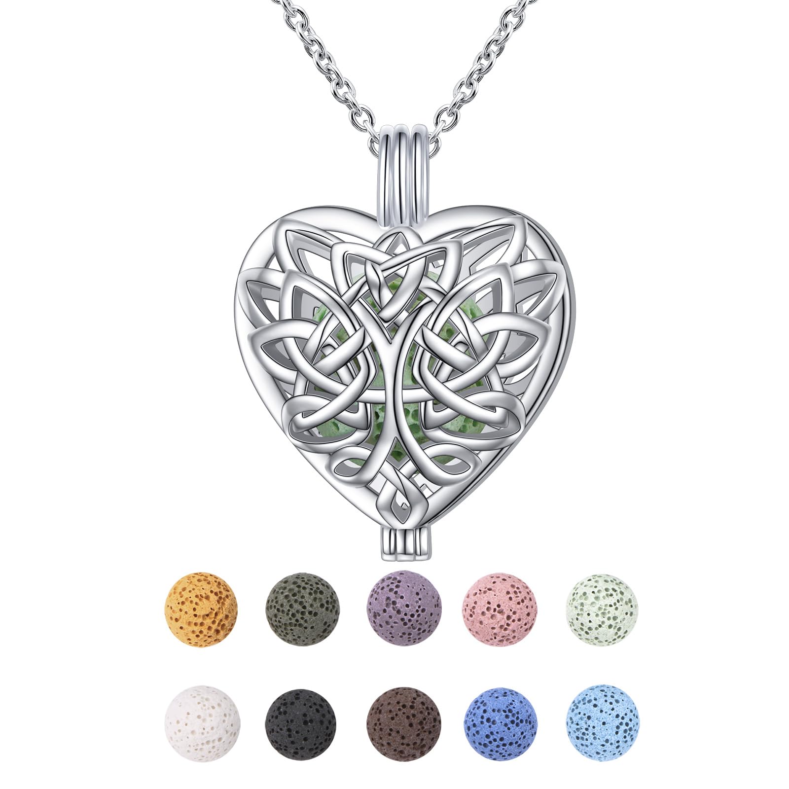DAOCHONG love heart diffuser necklace with closed locket for personal aromatherapy