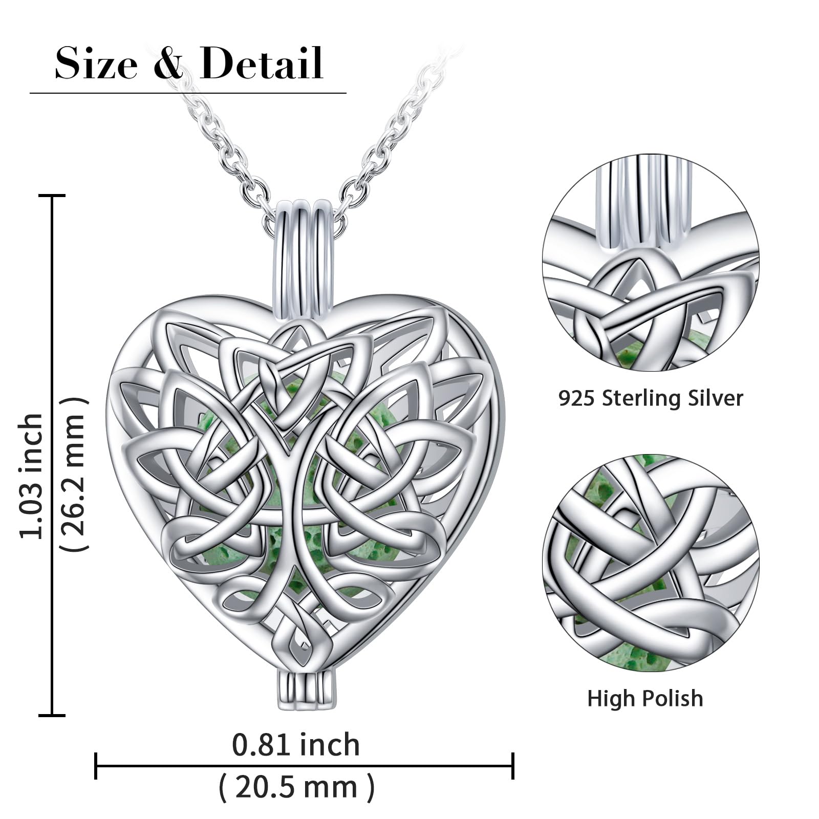DAOCHONG open locket holds oil for subtle aroma while wearing