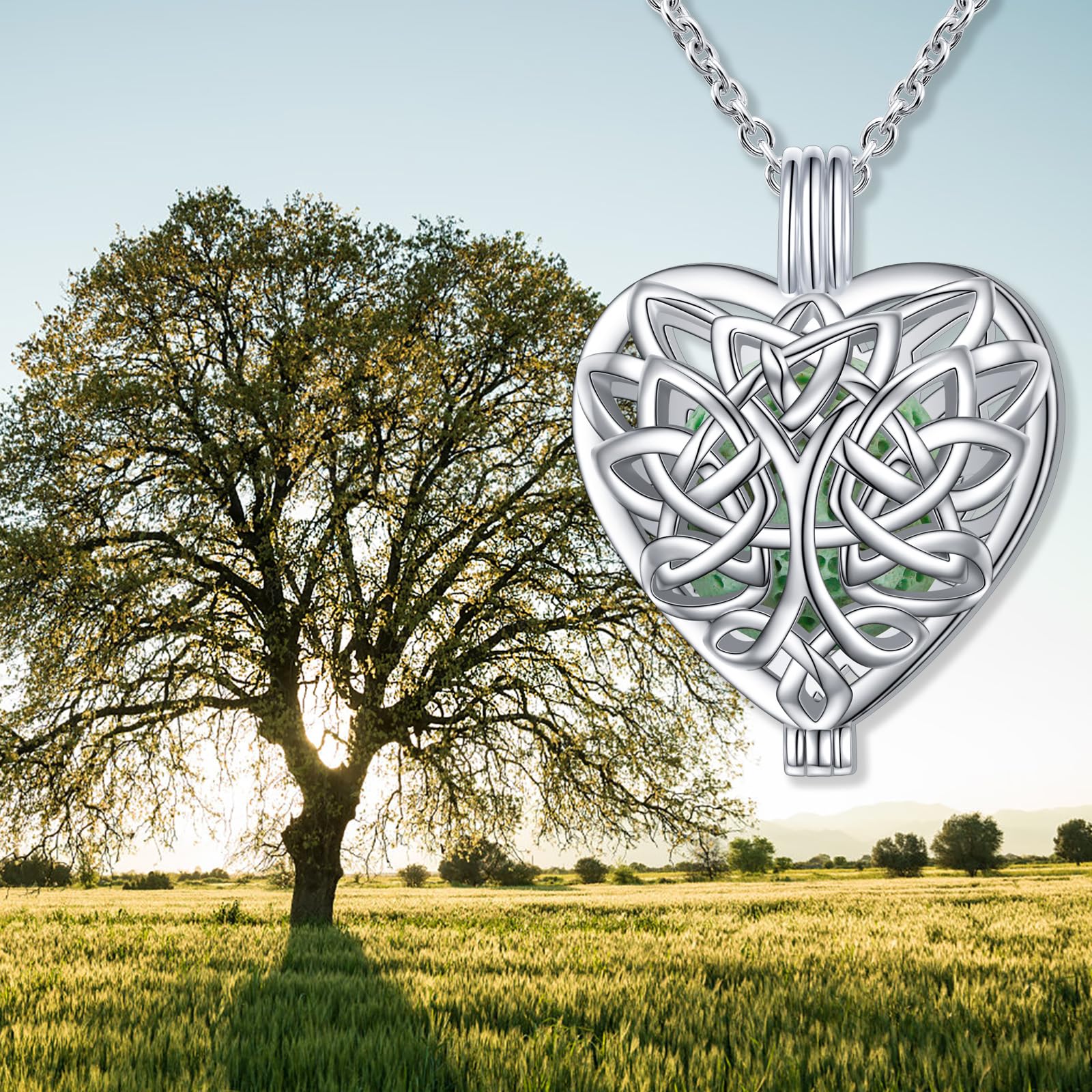 DAOCHONG tree of life Celtic knot pendant highlights durable sterling silver