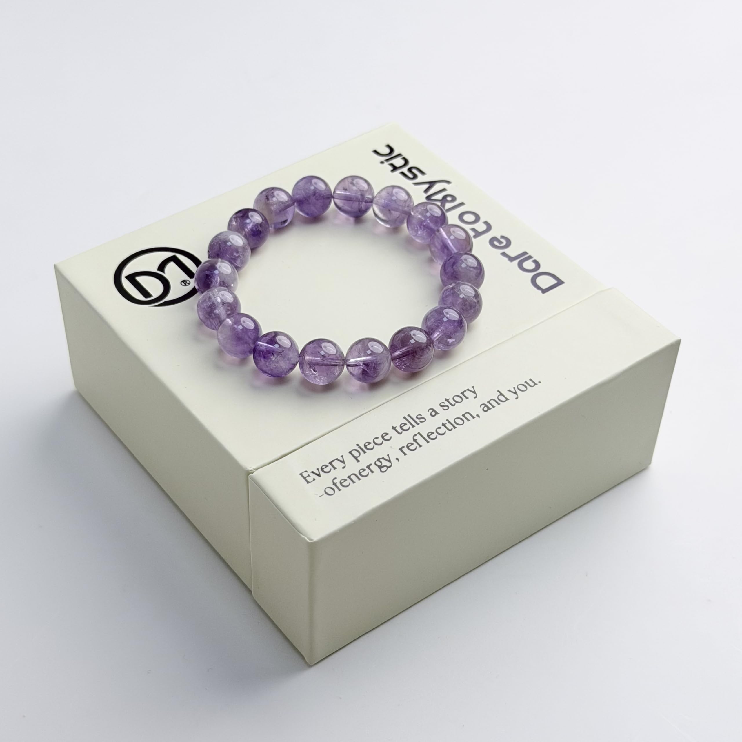 Close-up of rutile strands in Dare to Mystic beads for mindful relaxation