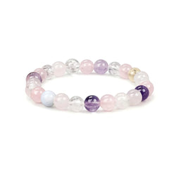 Dare to MysticFive Elements Bracelet with amethyst beads for calm and focus.