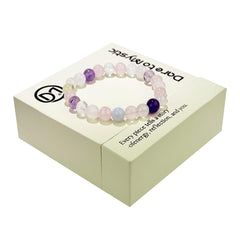 Dare to Mystic bracelet featuring rose quartz for self-love and emotional balance.