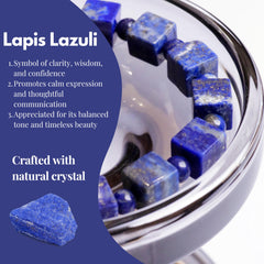 Dare to Mystic lapis cube bracelet reflection card emphasizes gift moment.