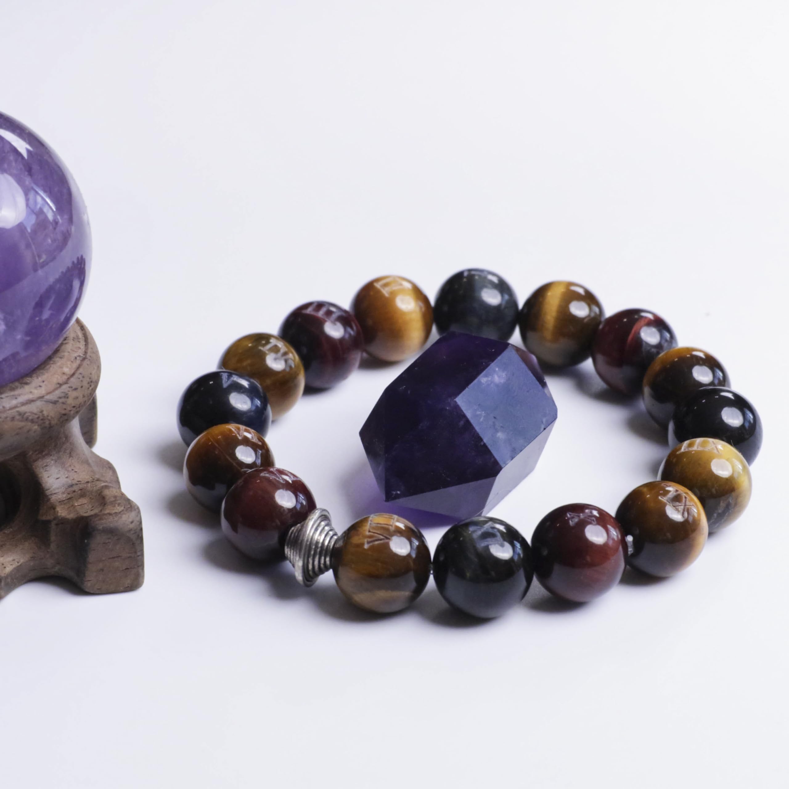 Dare to Mystic tiger eye bracelet with gold bead elevates style and emotional clarity.
