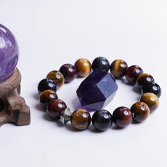 Dare to Mystic tiger eye bracelet with gold bead elevates style and emotional clarity.