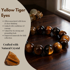 Dare to Mystic Tiger’s Eye Bracelet with elastic cord for comfortable daily wear.