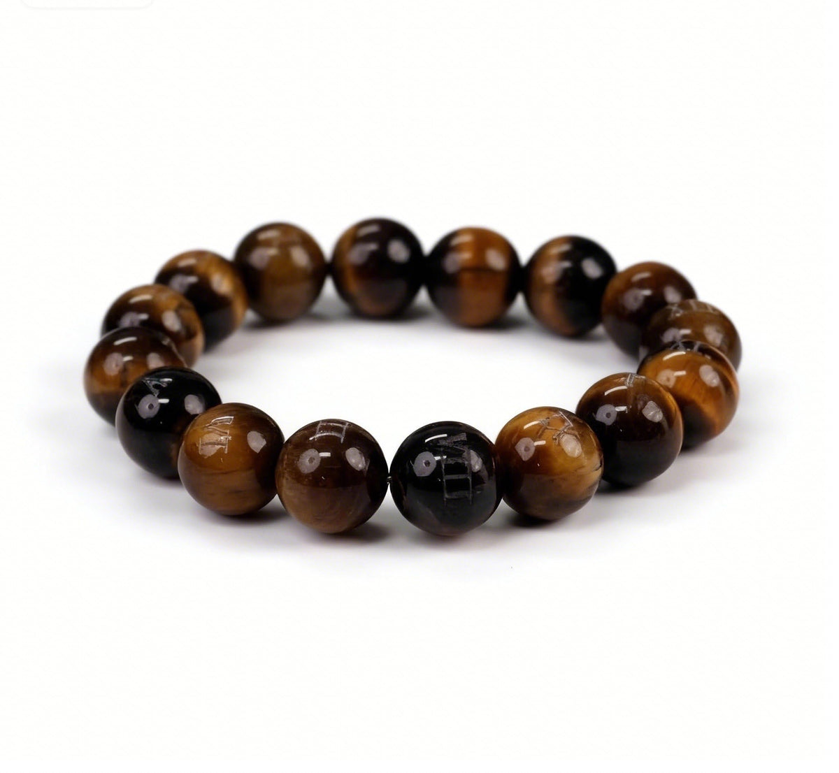 Dare to Mystic Tiger’s Eye Bracelet close-up with engraved beads for daily focus and balance.