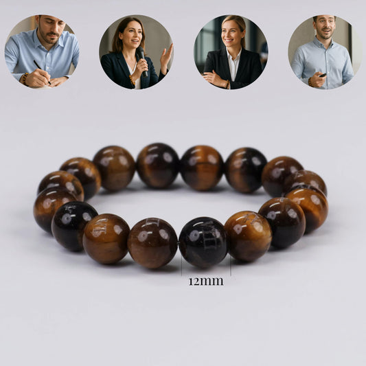 Dare to Mystic Tiger’s Eye Bracelet engraved numerals and chatoyance for focus.