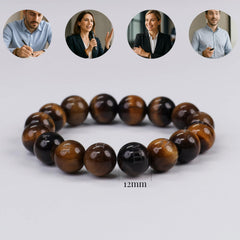 Dare to Mystic Tiger’s Eye Bracelet engraved numerals and chatoyance for focus.