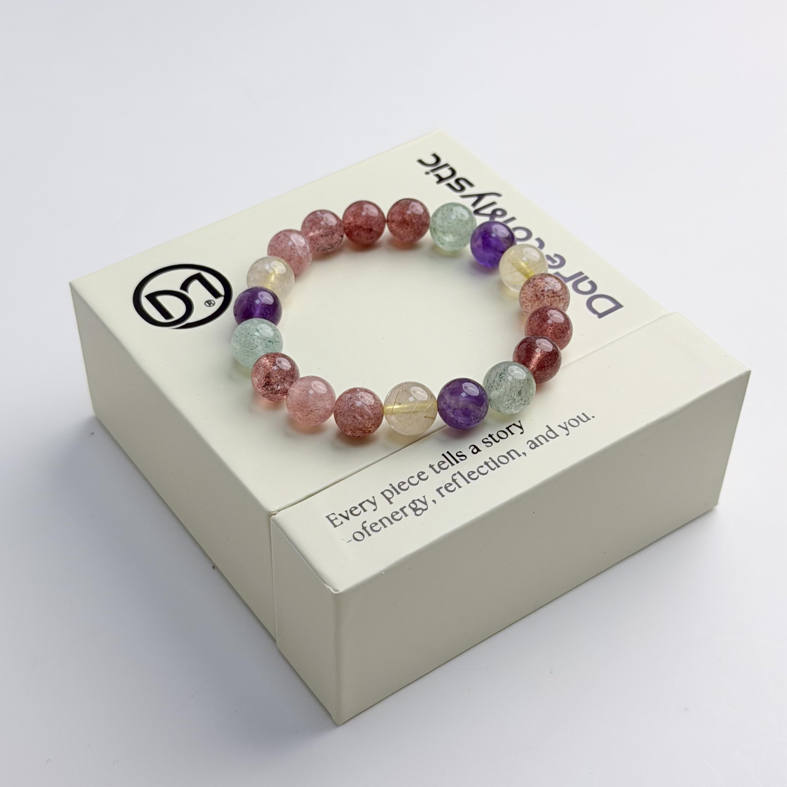 Dare to Mystic wrist display features multi-stone bracelet on skin