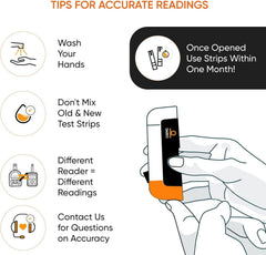 Dario fast six-second results illustrate rapid glucose readings.