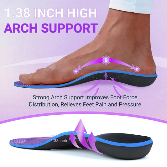 DARLIS insoles show cushioned heel pad for shock absorption.