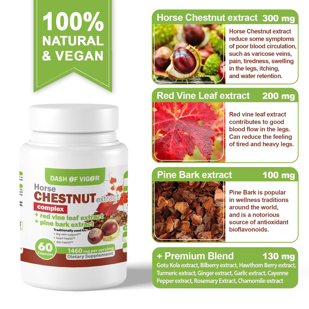 Dash of Vigor 12in1 packaging view highlights vegan, natural ingredients and bottle size