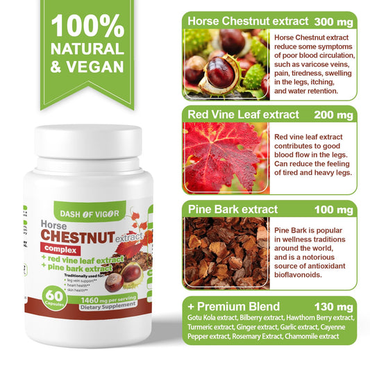 Dash of Vigor 12in1 packaging view highlights vegan, natural ingredients and bottle size
