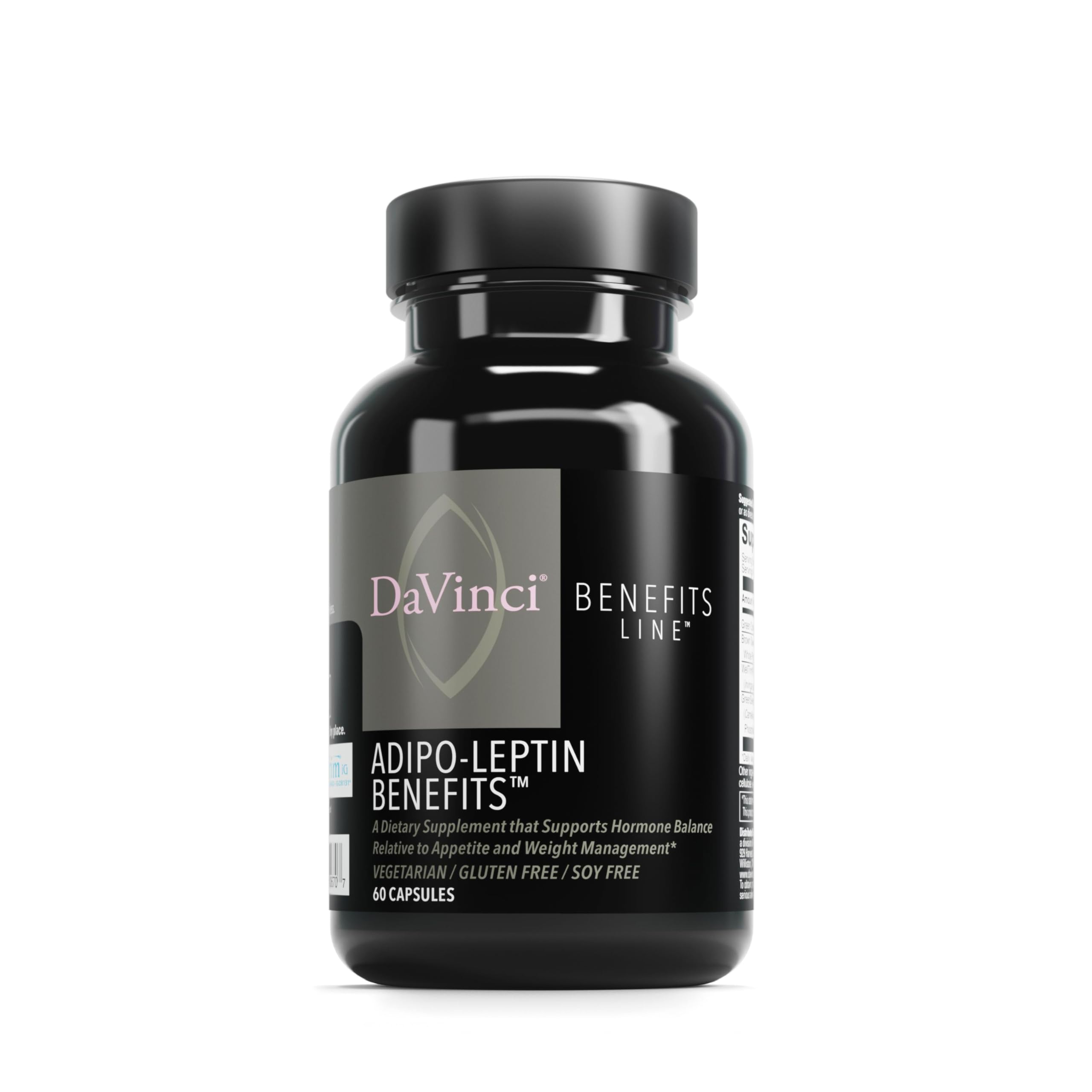 DAVINCI Adipo-Leptin bottle front for daily metabolism support
