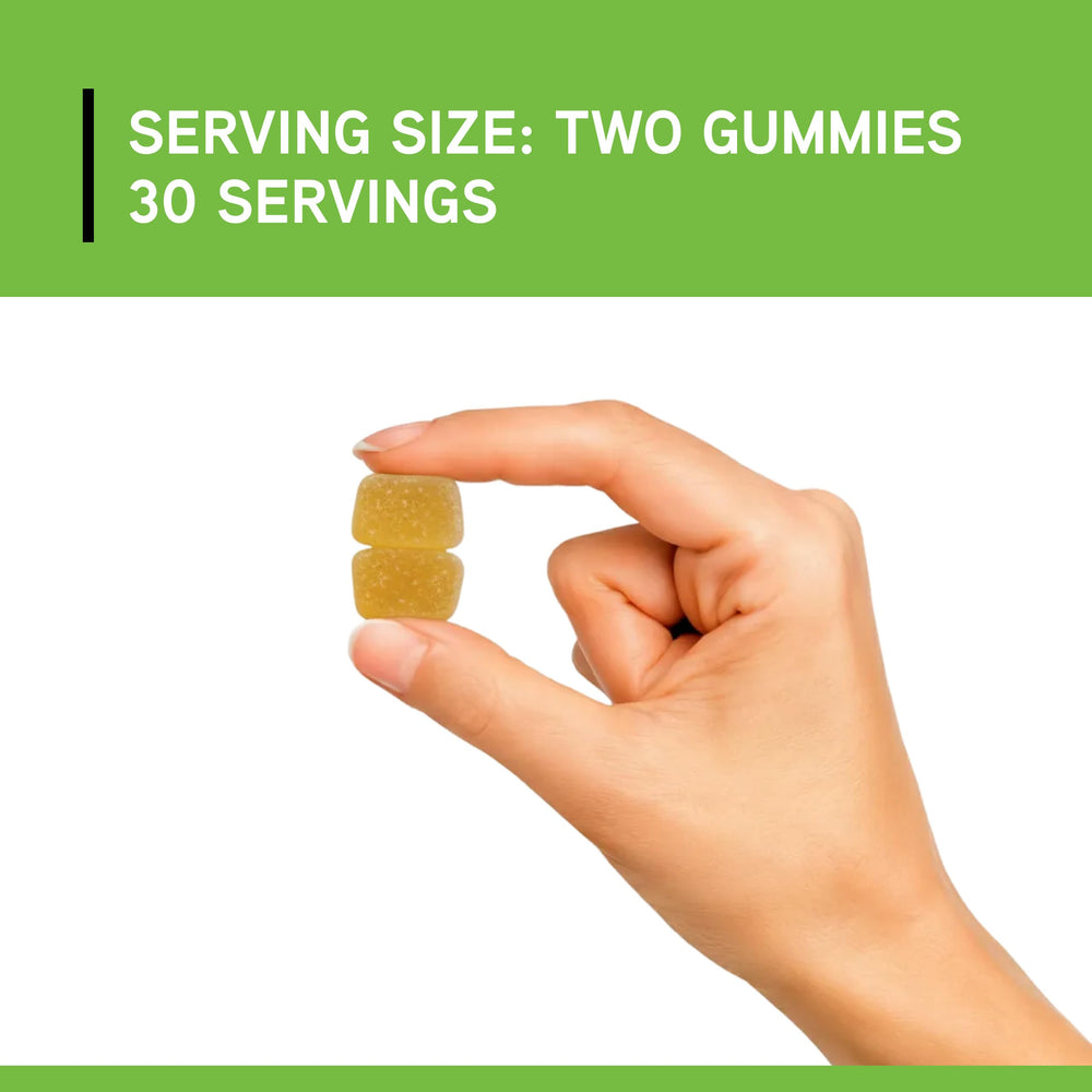 Davinci ADK Gummies gluten-free and soy-free packaging badge.